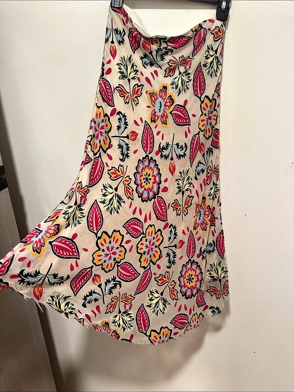 rag & bone Knee length Skirt Floral Print in Cream & Pink XXS NWT